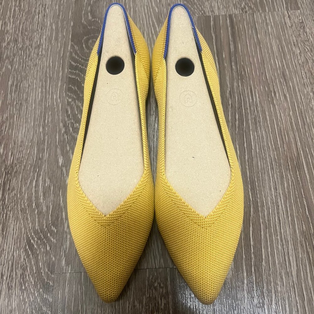 ROTHY’S – “The Point” Sunflower Yellow shoes slip on flats sz 11.5